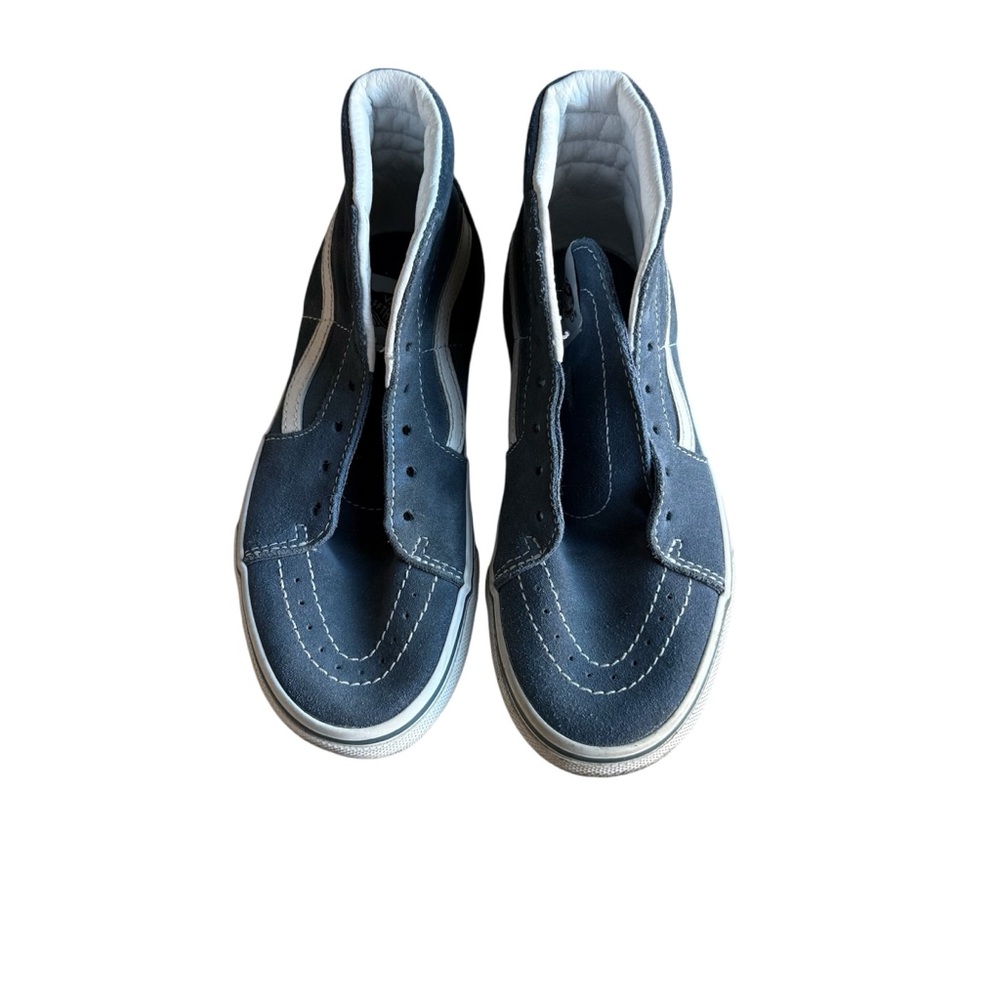 Vans Kids Navy High-Top Sneakers with White Stripes Size 2.5 *Missing Shoe Laces